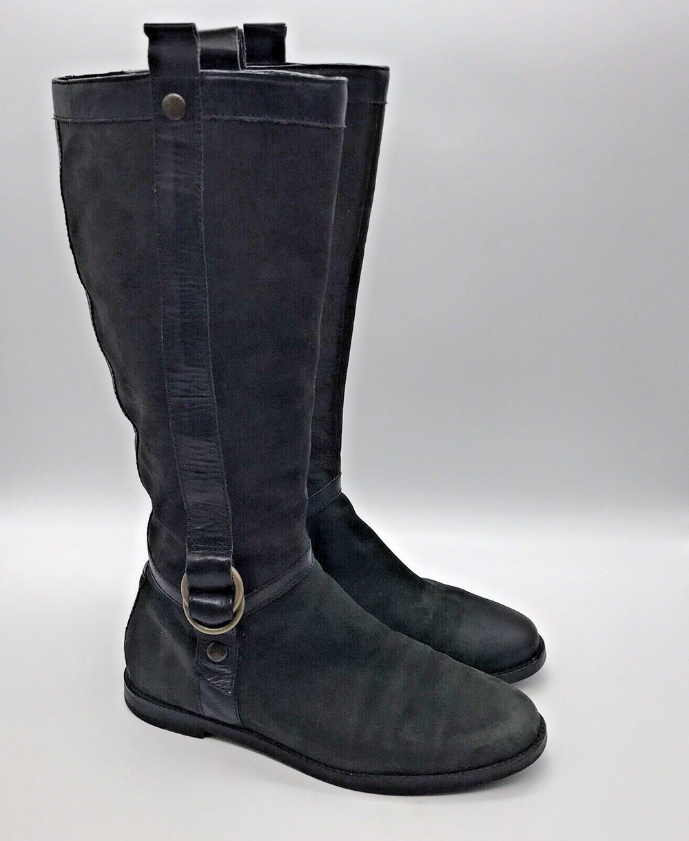 Cole Haan Air Liberty  E10 D32274  Shoes Womens 7.5B Black Tall Equestrian Boots